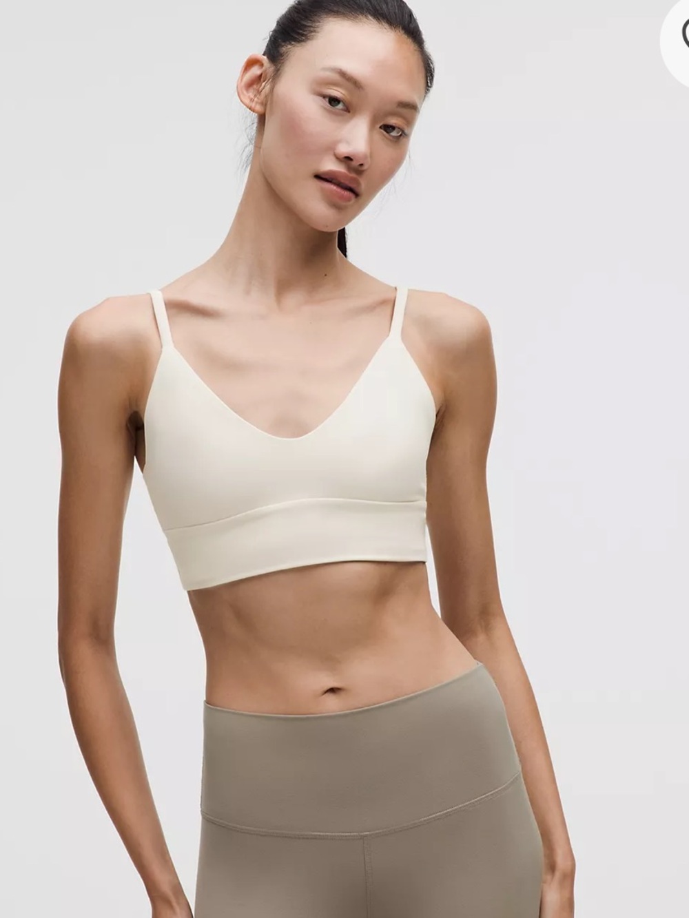 NWT lululemon Focuser Scoop-Neck Bra Nulu Light Ivory XS
